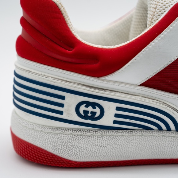 Size 13.5G 14 US Gucci Basket Low White Demetra Red Black Sneakers - Picture 9 of 15
